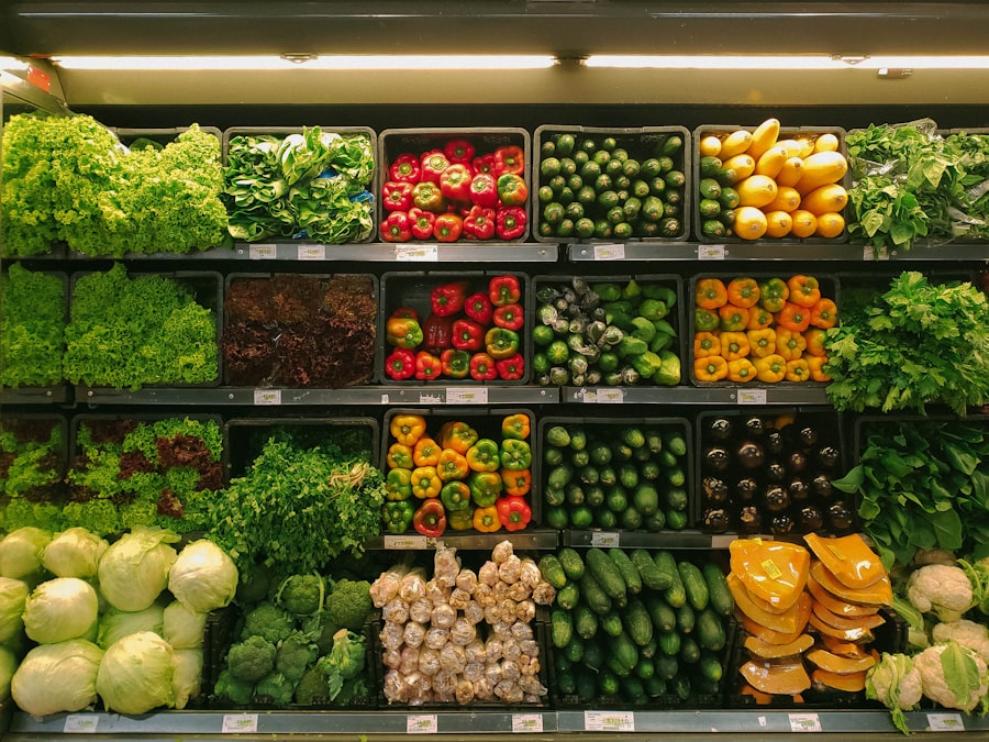 Corredor organizado de supermercado